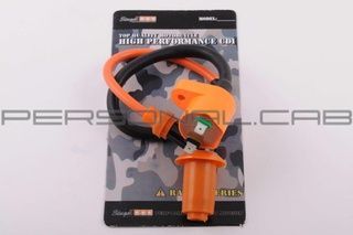 Котушка запалювання, тюнінг, 4T GY6 50-150, Honda Dio, помаранчева, + насвечнік
