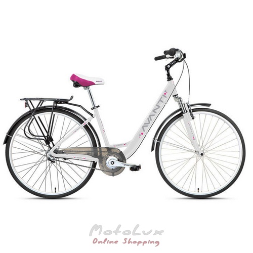 City bike Avanti 26 Fiero Nexus, frame 16, white n pink