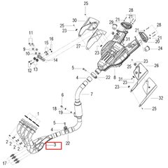 Exhaust manifold, pants - GEON Benelli TNT600S