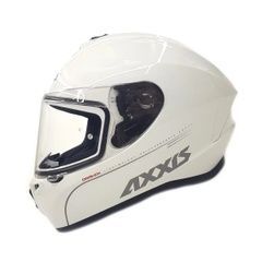 Motoros buk&oacute;sisak AXXIS Draken S V.2 Solid Gloss Black, L-es m&eacute;ret, feh&eacute;r