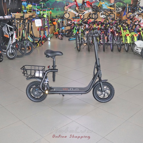 Electric scooter with seat Q2 36V 10.4AH SM, black