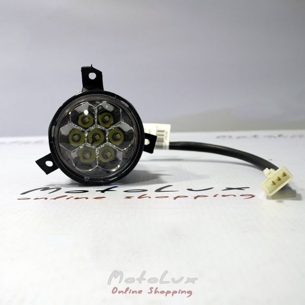 Headlight led round, diode for an ATV
