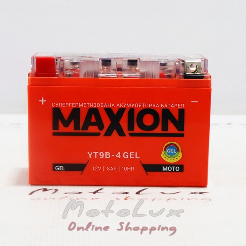 Аккумулятор Maxion YT9B-4, GEL, 12В, 8А