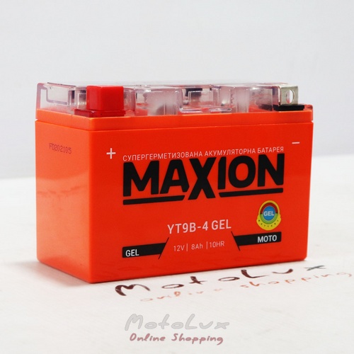 Battery Maxion YT9B-4, GEL, 12V, 8 A