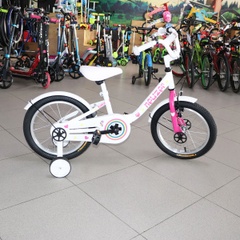 Детский велосипед 16 Neuzer BMX, белый с розовым