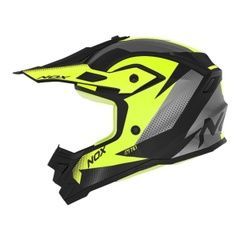 NOX KID N761 helmet, size XL, black with yellow