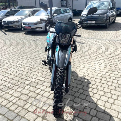 Мотоцикл эндуро Shineray XY250GY 6C CXR Cross, черный с бирюзовым, 2024