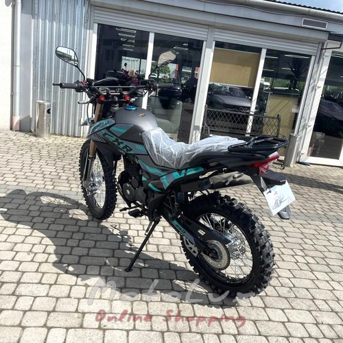 Shineray XY250GY 6C CXR Cross Enduro Motorcycle, Black with Turquoise, 2024