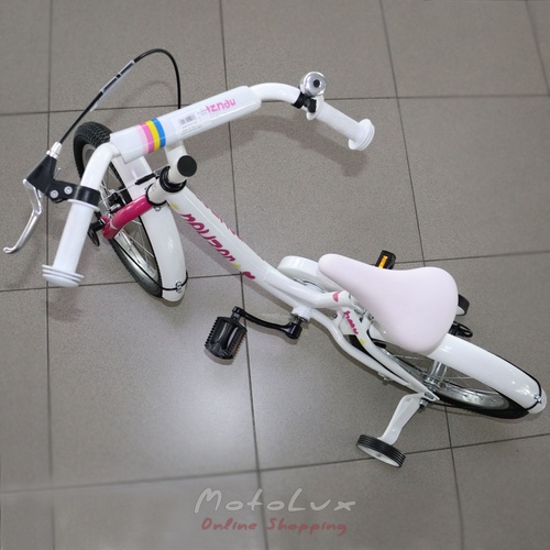 Children's bicycle 16 Neuzer BMX, white with pink