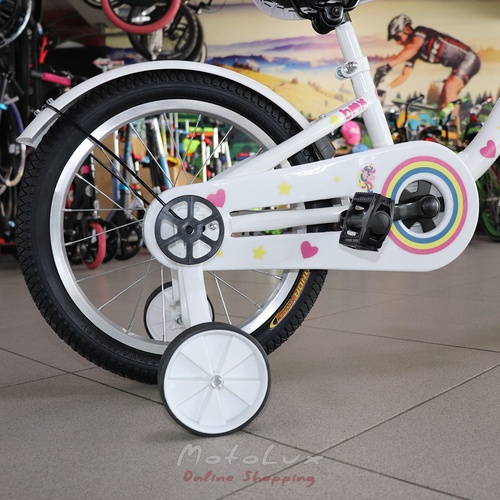 Children's bicycle 16 Neuzer BMX, white with pink