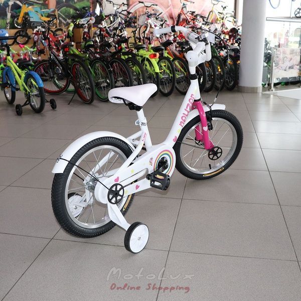 Detsk&yacute; bicykel 16 Neuzer BMX, biela s ružovou