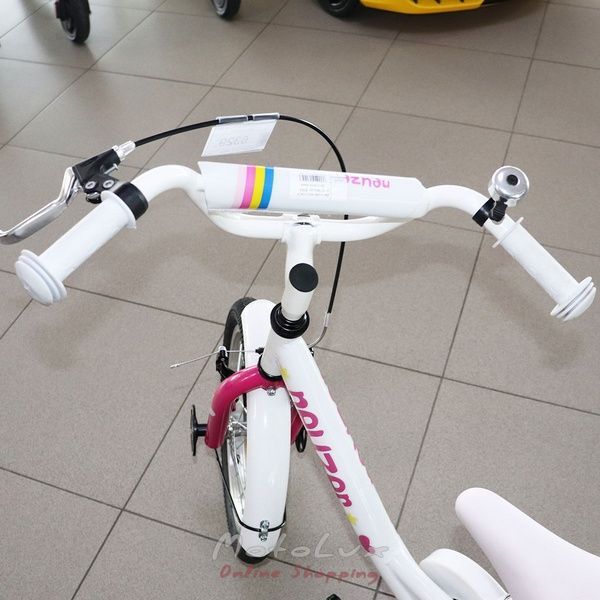 Detsk&yacute; bicykel 16 Neuzer BMX, biela s ružovou