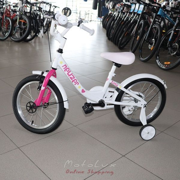 Detsk&yacute; bicykel 16 Neuzer BMX, biela s ružovou