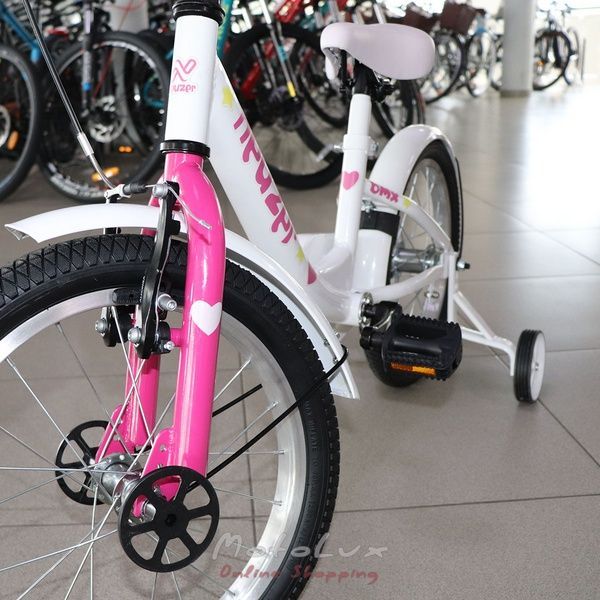 Detsk&yacute; bicykel 16 Neuzer BMX, biela s ružovou