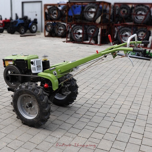 Diesel Walk-Behind Tractor Kentavr MB 1012D-8, Manual Starter, 12 HP + Rotavator