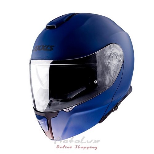 Moto prilba AXXIS Gecko Solid A1 Matt Blue, veľkosť L, modrá