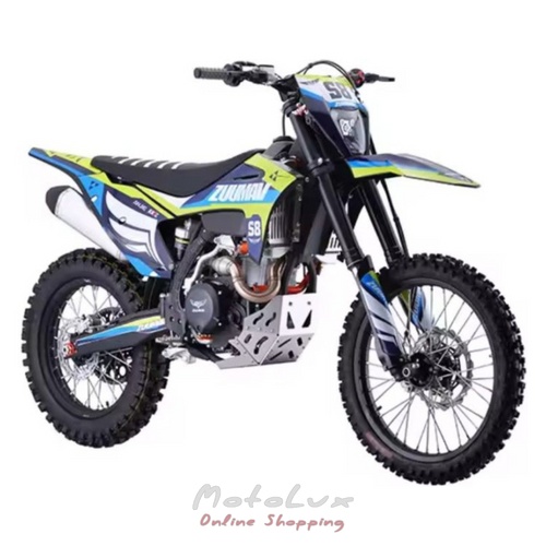 Enduro motorkerékpár ZUUMAV S8 NC 450, kék zölddel