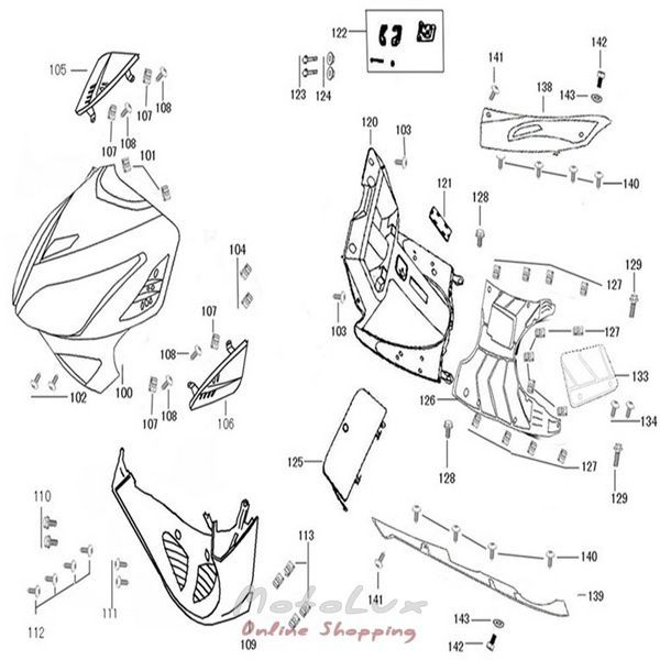 Kesztyűtart&oacute; fed&eacute;l&nbsp;Speed Gear Matrix 150 robog&oacute;ra