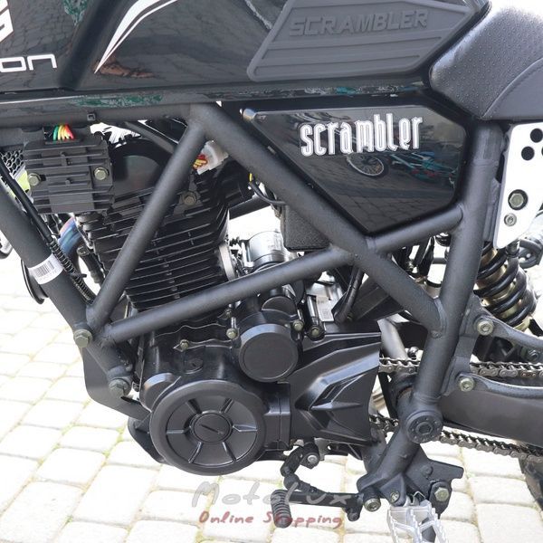Мотоцикл дорожный Geon Scrambler 250, черный, 2023