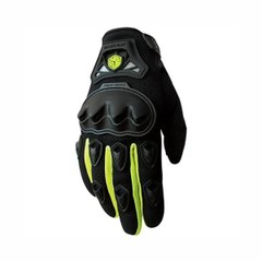 Scoyco MC29 Black motorcycle gloves, size M, black with green
