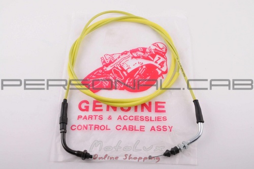 Throttle cable 4T GY6 50, nut-nut, 1900mm, 1pc, yellow