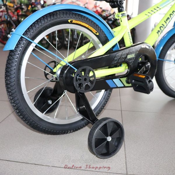 Children's bicycle 16 Neuzer BMX, wheels 16, yellow with black and blue