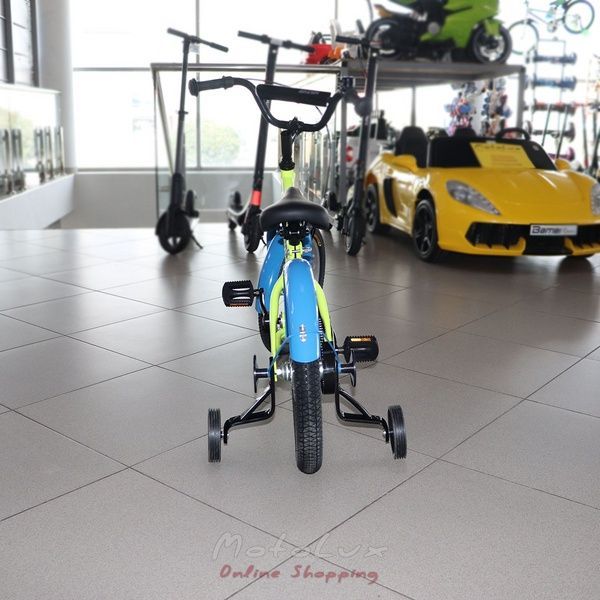 Children's bicycle 16 Neuzer BMX, wheels 16, yellow with black and blue