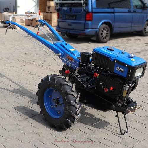 Diesel Walk-Behind Tractor Zubr Plus JR Q78, Manual Starter, 8 HP