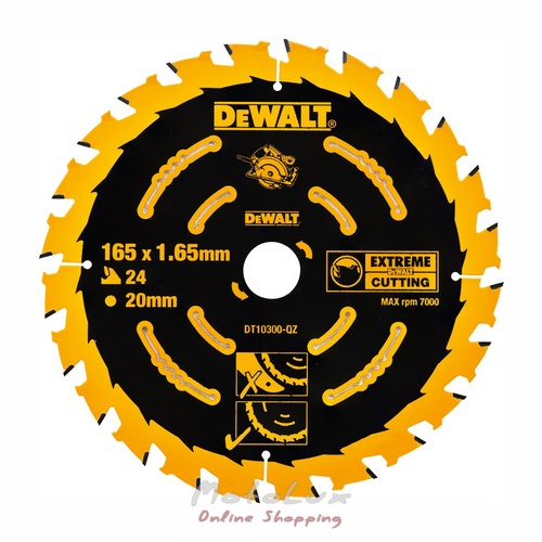 Saw blade DeWALT Extreme DT10300 WZ ATB 24T, 165x20 mm