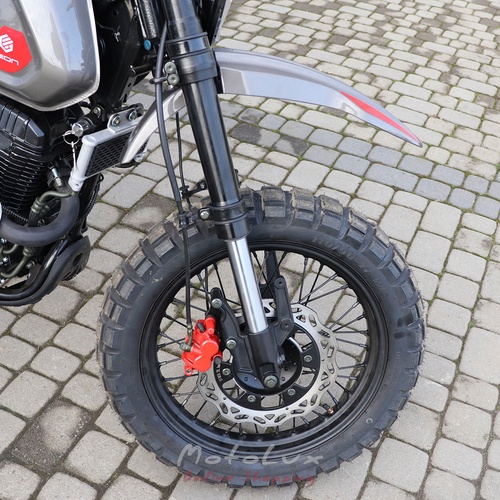 Geon Rockster 250 motorcycle, black with red