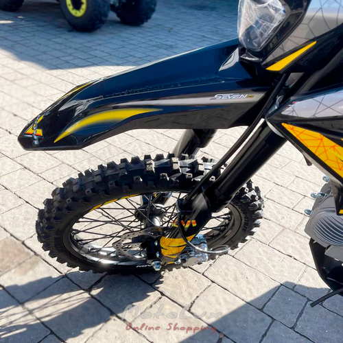 Motocykel KOVI PIT 150 17/14, žltý so sivým, 2024