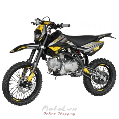 KOVI PIT 150 17/14 motorcycle, yellow with gray, 2024