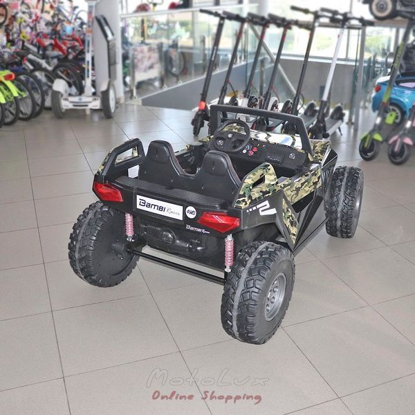 Детский электромобиль джип Bambi M 4170EBLRS 18, камуфляж