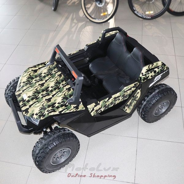 Детский электромобиль джип Bambi M 4170EBLRS 18, камуфляж