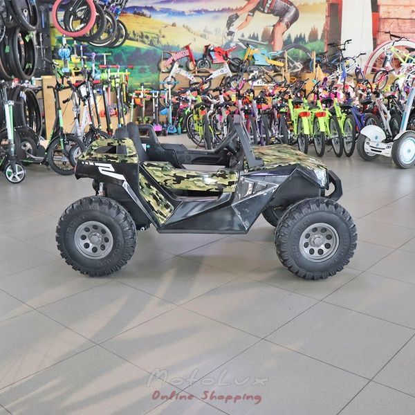 Детский электромобиль джип Bambi M 4170EBLRS 18, камуфляж