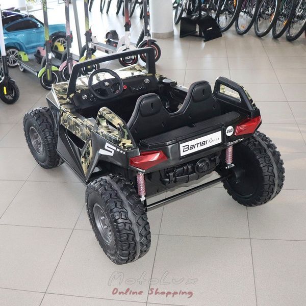 Детский электромобиль джип Bambi M 4170EBLRS 18, камуфляж