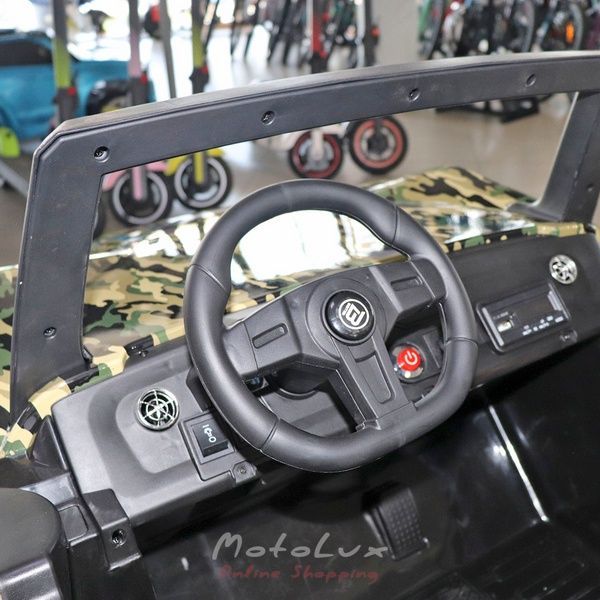 Детский электромобиль джип Bambi M 4170EBLRS 18, камуфляж