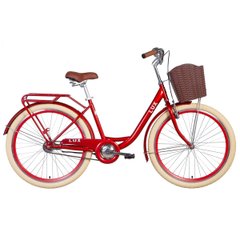 Városi kerékpár ST 26 Dorozhnik Lux Velosteel, váz 17, piros, 2022
