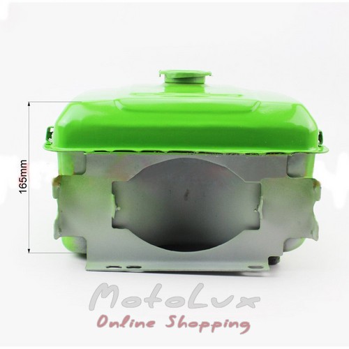 Fuel tank R190N, 275x220x165mm, blowing neck, hole for fuel hose + headlight, D190/195N