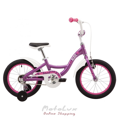 Pride Alice Children's Bike, 16 Wheels, one size Frame, Purple, 2022