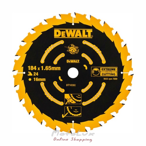 Saw blade DeWALT Extreme DT10300 WZ ATB 18T, 184x16 mm