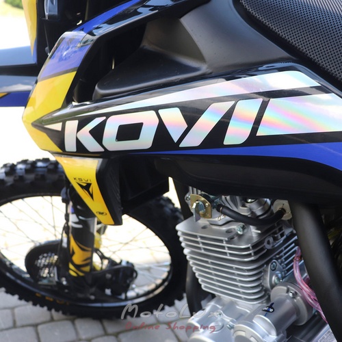 Kovi 300 Advance enduro motorcycle, blue with yellow, 2024