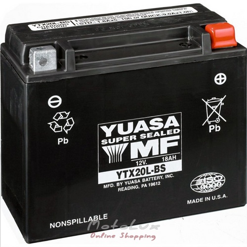 Batéria Yuasa Battery - 18 Amps. Wet, YTX20L-BS