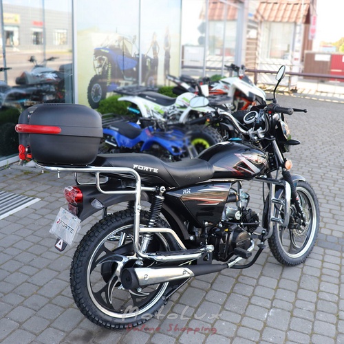 Motocykel Forte Alfa  NEW FT125 RX, čierna a sivá