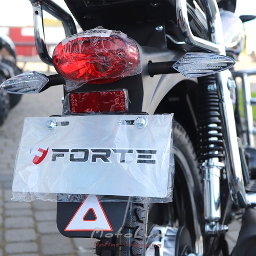 Motocykel Forte Alfa  NEW FT125 RX, čierna a sivá