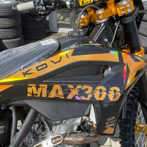 Kovi MAX 300 enduro motorcycle, black with orange, 2024