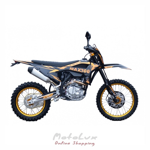 Kovi MAX 300 enduro motorcycle, black with orange, 2024