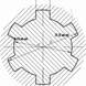 Cardan for the 6x6 milling cutter, reinforced, with a breakaway bolt