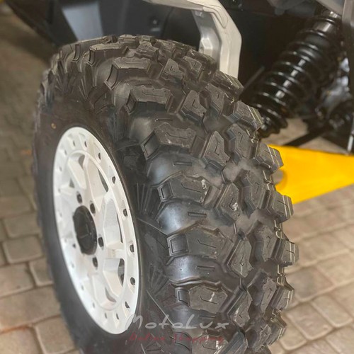 ATV BRP Maverick R X RS 999T DCT SAS, Carbon Black & Neo Yellow, 2024