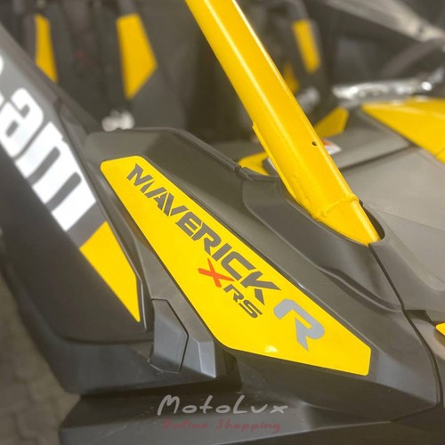 Terepjáró BRP Maverick R X RS 999T DCT SAS, Carbon Black & Neo Yellow, 2024